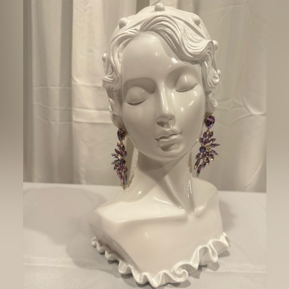 Sparkly Purple Statement Earrings